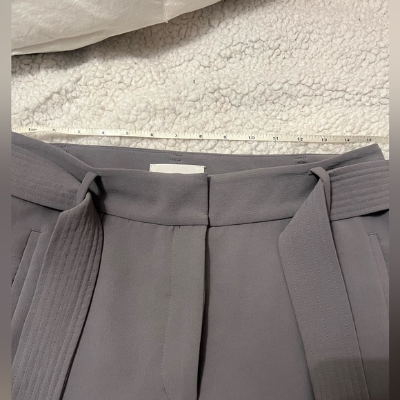GREY WILFRED CROPPED TIE-FRONT PANTS (SIZE: 12) - Picture 4 of 4